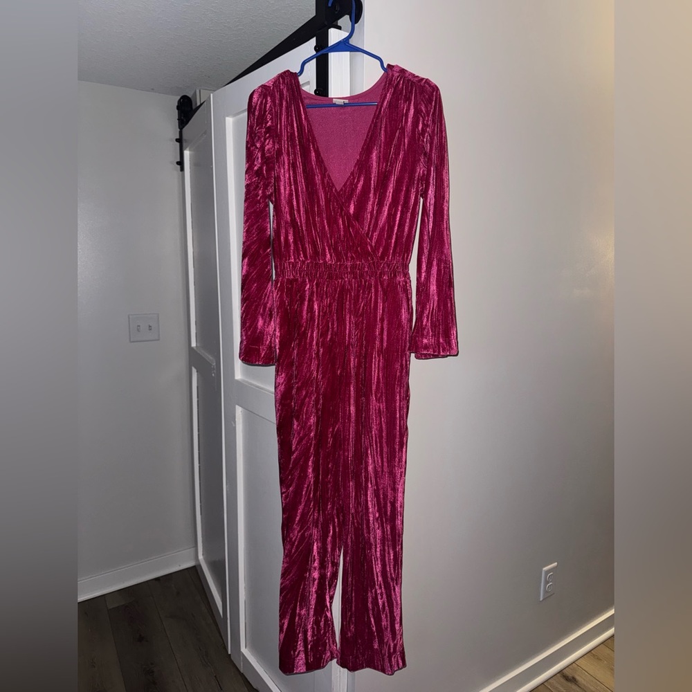 A New Day Velvet Long Sleeve Top in Pink